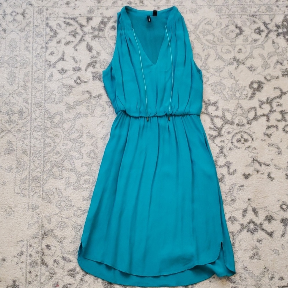 Mango Midi Teal Dress